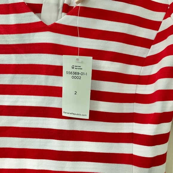 Banana Republic Red & White Striped Bodycon Dress - Picture 4 of 6